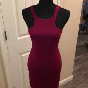 Burgundy mini dress